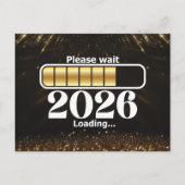 2026 Loading Please Wait Happy New Year Feestdagenkaart (Voorkant)