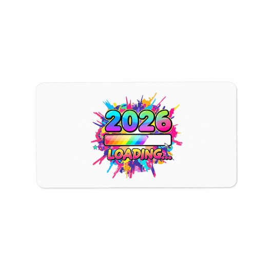 2026 Loading... Progress Bar Sticker (Voorkant)