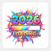 2026 Loading... Progress Bar Sticker (Voorkant)