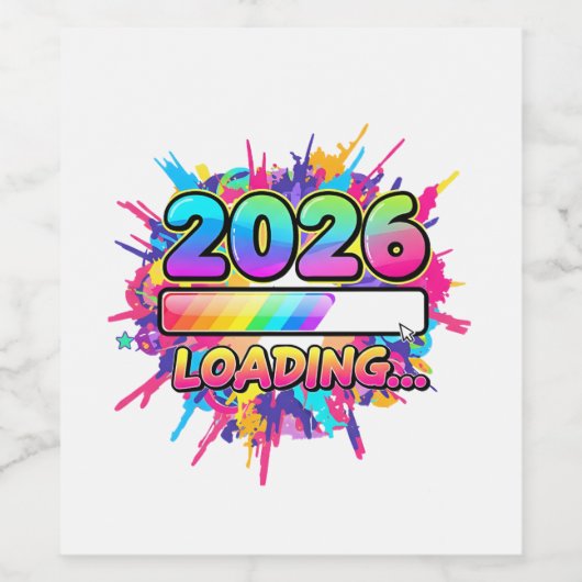2026 Loading... Progress Bar Sticker (Enkel label)