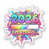 2026 Loading... Progress Bar Sticker (Voorkant)