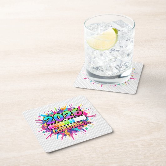 2026 Loading... Progress Bar Sticker Kartonnen Onderzetters (Insitu)