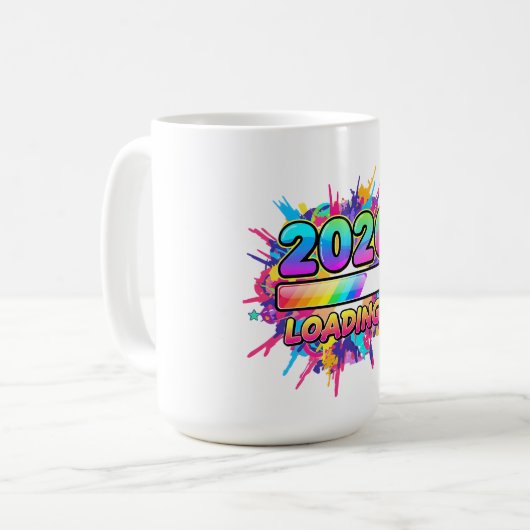 2026 Loading... Progress Bar Sticker Koffiemok (Voorkant links)