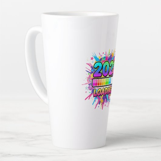 2026 Loading... Progress Bar Sticker Latte Mok (Linkerhoek)