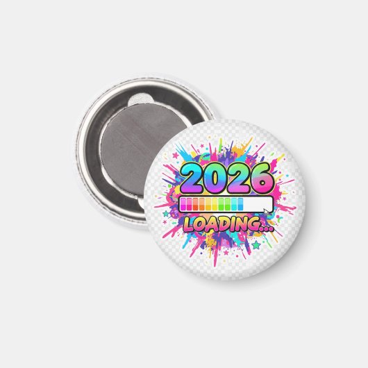 2026 Loading... Progress Bar Sticker Magneet (Voorkant / Achterkant)