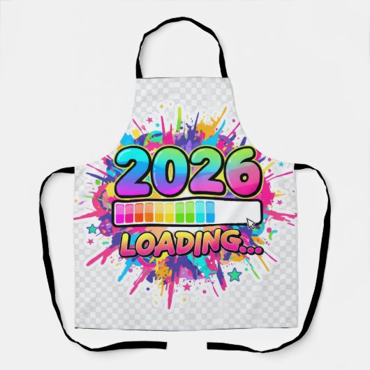 2026 Loading... Progress Bar Sticker Schort (Voorkant)