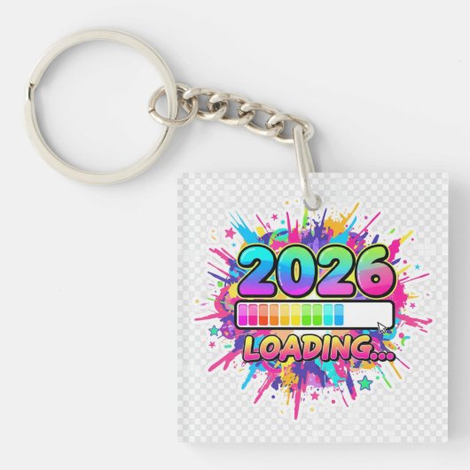 2026 Loading... Progress Bar Sticker Sleutelhanger (voorkant)