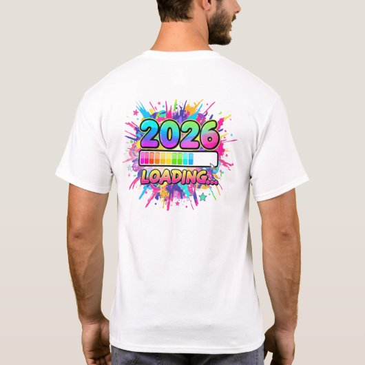 2026 Loading Progress Bar Sticker T-shirt (Achterkant)