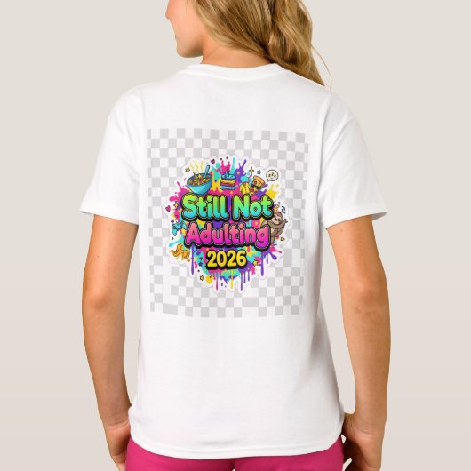 2026 Loading... Progress Bar Sticker T-shirt (Achterkant)