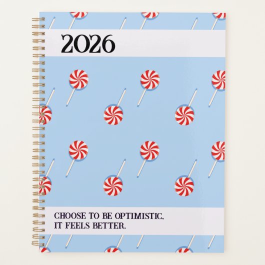 2026 Lollipop Pattern Spiral Planner (Voorkant)