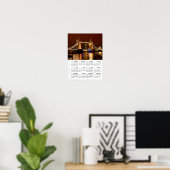 2026 Londense Kalender, Tower Bridge 's nachts / V Poster (Thuiskantoor)