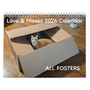 2026 Love & Hisses Kalender - ALLE PLEEGDIEREN
