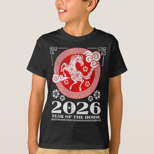 2026 Lunar Chinese New Year Fire Horse  T-shirt (Voorkant)