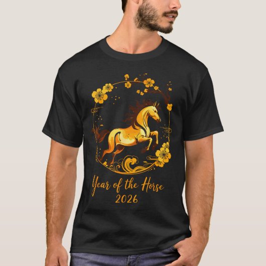2026 Lunar New Year Horse Men Women Girls Boys Kid T-shirt (Voorkant)