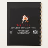 2026 Maan Nieuw Jaar Paard Kalender QR Code Zakeli Planner (Achterkant)