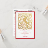 2026 Maand van het Paard QR Code Kalender Chinees  Kaart (Voorkant / Achterkant in situ)