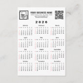 2026 Maand van het Paard QR Code Kalender Chinees  Kaart (Achterkant)