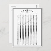 2026 Maanfase Lunar Cycles Kalender Minimalist Briefkaart (Voorkant / Achterkant)