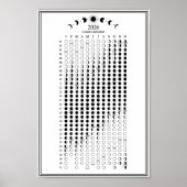 2026 Maanfase Lunar Cycles Kalender Minimalist Poster (Voorkant)