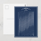 2026 Maanfase Maancyclus Kalender Minimalistisch Briefkaart (Voorkant / Achterkant)