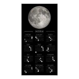 2026 Maanfase Muurkalender 35,5 x 71 cm Perfect Poster