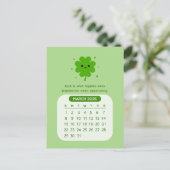2026 Maart Maandelijkse Kawaii Motivatie Kalender Briefkaart (Staand voorkant)