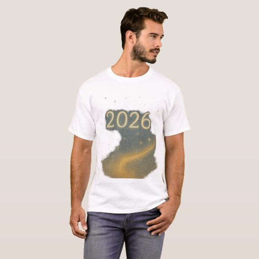 2026 Magic of New Beginnings Dreamy Golden Sky T-shirt (Voorkant volledig)