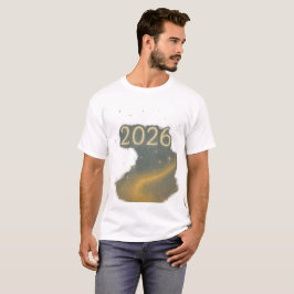 2026 Magie van Nieuwe Beginnen Dromerige Gouden Lu T-shirt