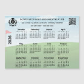 2026 Magneetkalender Golfclub League Logo QR Code (Voorkant)