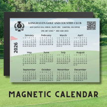 2026 Magneetkalender Golfclub League Logo QR Code