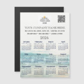 2026 Magnet Calendar Bedrijfsnaam Logo QR Code (Voorkant / Achterkant)