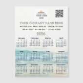 2026 Magnet Calendar Bedrijfsnaam Logo QR Code (Voorkant)