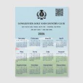 2026 Magnet Calendar Golf Club League Logo QR Code (Voorkant)