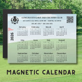 2026 Magnet Calendar Golf Club League Logo QR Code