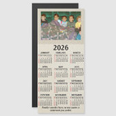 2026 Magnetic Calendar with Your Photo and text (Voorkant / Achterkant)
