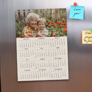 2026 Magnetische Fotokalender Hele Jaar 5x7 Kaart Uitnodiging