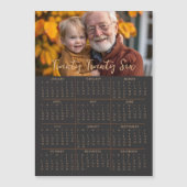 2026 Magnetische fotokalender Volle jaar Zwarte Ka Magnetische Uitnodiging (Voorkant)