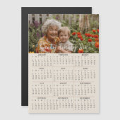 2026 magnetische fotokalender volledig jaar 5x7 Ka Uitnodiging (Voorkant / Achterkant)