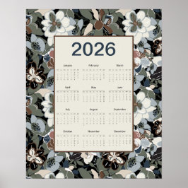 2026 Magnolia Bloemkalender Poster