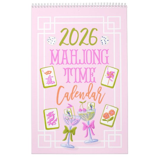 2026 Mahjong Time Wall  Kalender (Hoes)