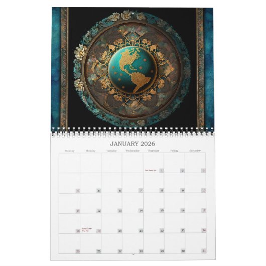 2026 Mandalas Visionaire Surrealistische Kunstkale Kalender (Jan 2026)