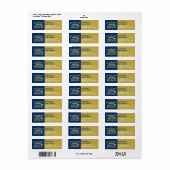 2026 Marine Vette Schets Moderne Afstudeertoespraa Etiket (Full Sheet)