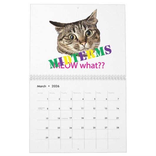 2026 MEOW what?? Calendar Kalender (Mar 2026)