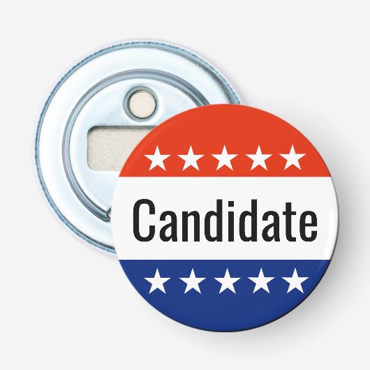 2026 Midterm Verkiezingen Button Flesopener (Voorkant)