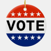 2026 Midterm Verkiezingen Keramisch Ornament (Achterkant)