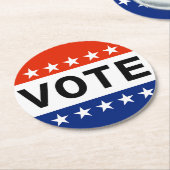 2026 Midterm Verkiezingen Ronde Kartonnen Onderzetter (Gebogen)