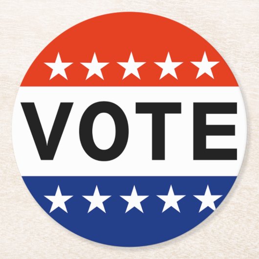 2026 Midterm Verkiezingen Ronde Kartonnen Onderzetter (Voorkant)