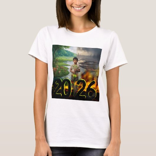 2026 Milieubewustzijn Poster – Hope vs Dest T-shirt (Voorkant)