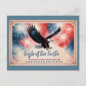 2026 Mini Calendar Firework, "Eagle of the Fourth" Briefkaart (Voorkant)