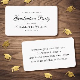 2026 Mini Graduation Party Invitation Classic Card Visitekaartje